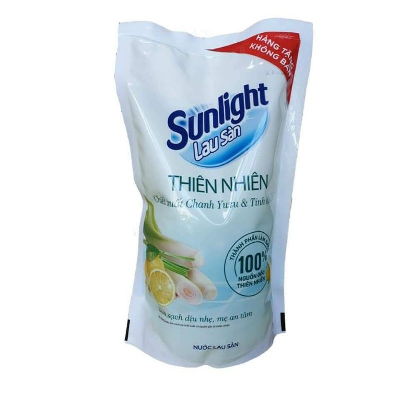 Nước lau sàn Sunlight Thiên Nhiên Chiết Xuất Chanh và Tinh Dầu Sả túi 700g