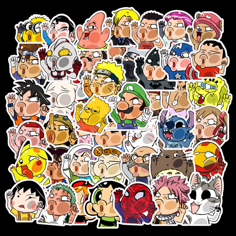 [SET 20/50/100] Sticker dán Úp mặt kính Sticker dán chống nước, chống UV, Dùng dán Xe, dán mũ bảo hiểm, dán Laptop