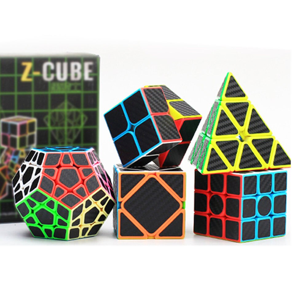 Combo 5 rubik zcube carbon biến thể - 5 rubik cao cấp