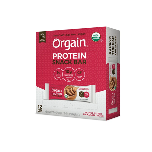 Bánh Orgain Plant Based Protein Bar Peanut Butter Chocolate Chunk 40g Mỹ 05/2021