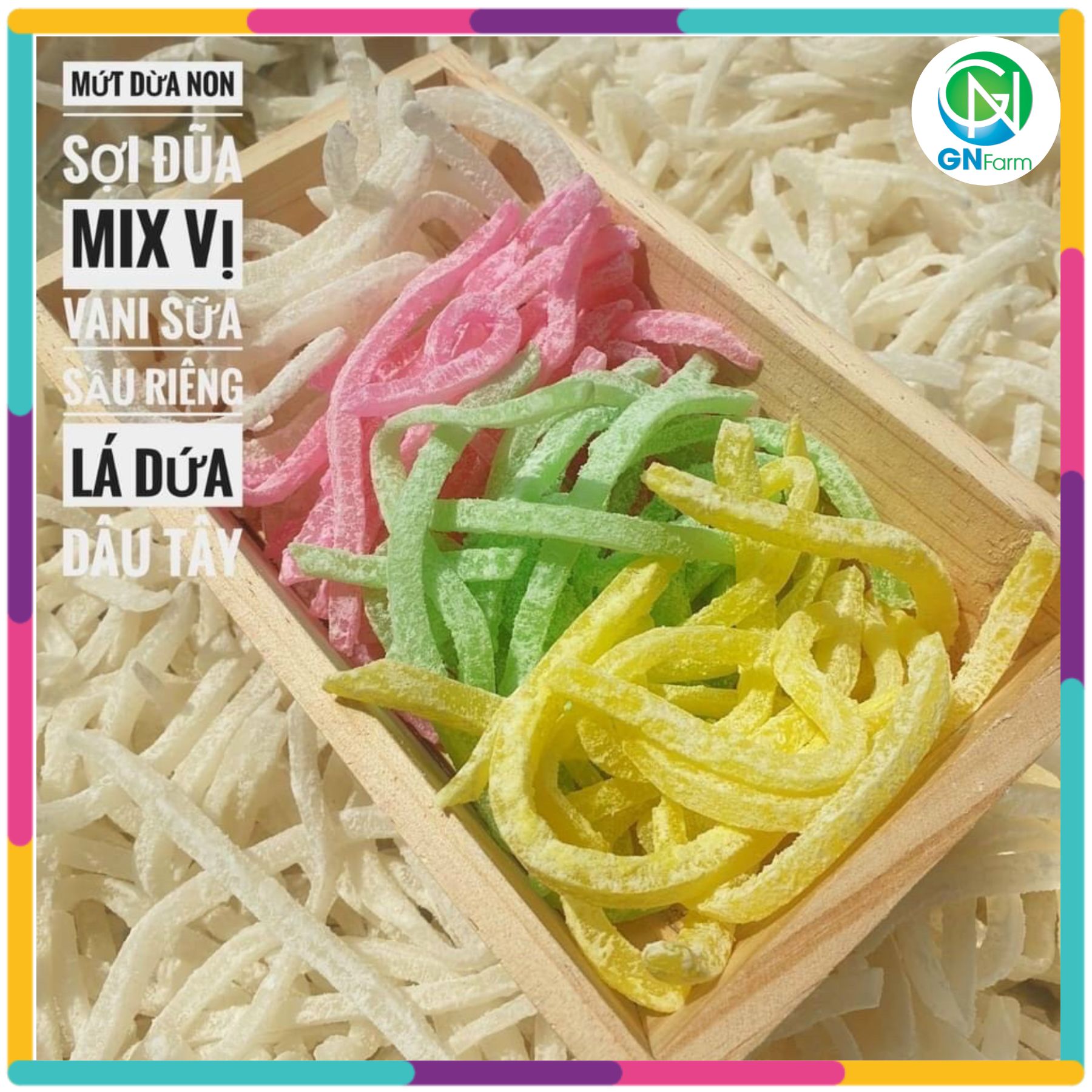 Mứt dừa non thanh điệp mix tứ vị mứt dừa non dẻo mềm thơm ngon loại đặc biệt