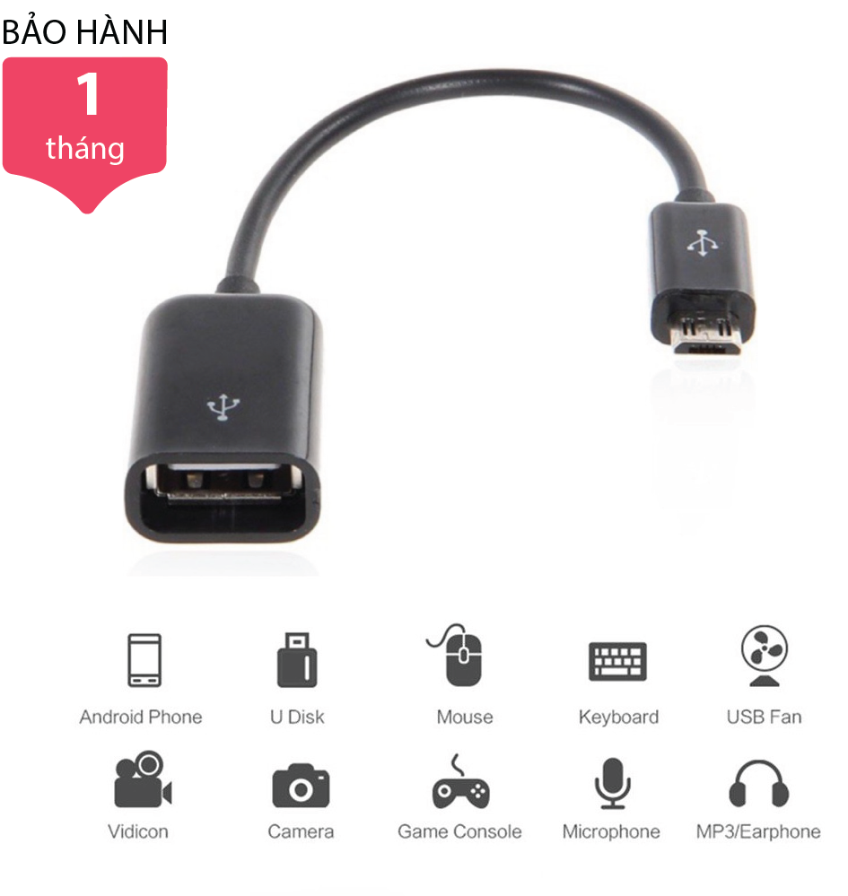 [HCM]Dây cáp OTG chuyển đổi dữ liệu Micro USB sang USB OTG cho điện thoại samsung xiaomi oppo (cổng Microusb)