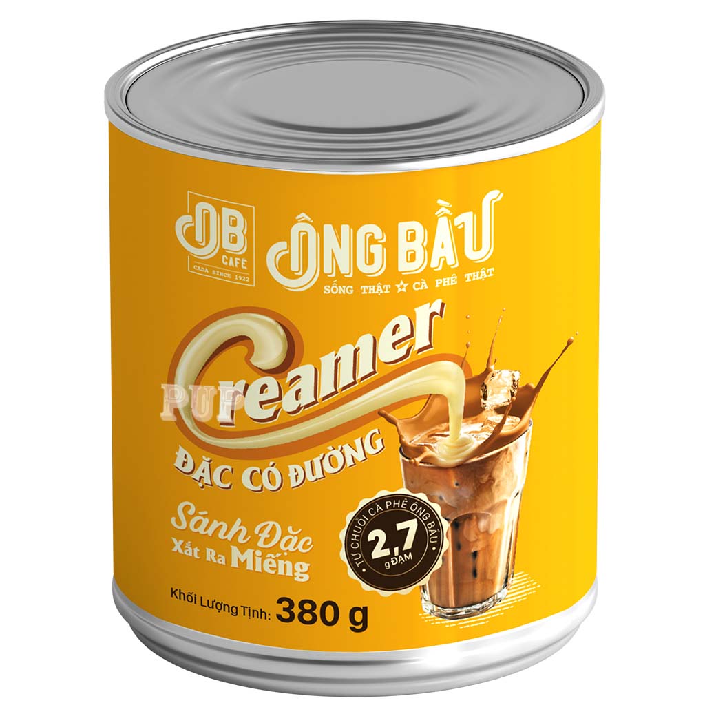 Sữa đặc có đường ông bầu lon 380g, creamer đặc có đường ob, sữa đặc ông bầu