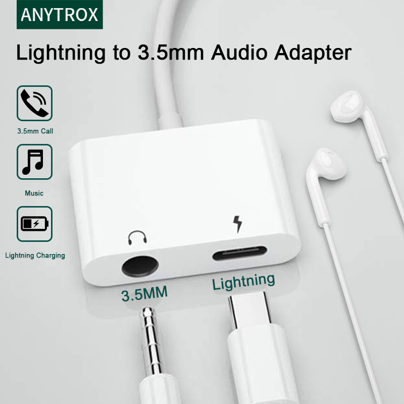 ANYTROX 3.5mm & Sạc iPhone Lightning to headphone Jack chuyển đổi adapter