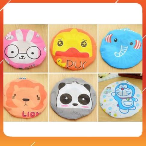 Mũ tắm Nilon trùm đầu hoạt hình _ Tộp shop