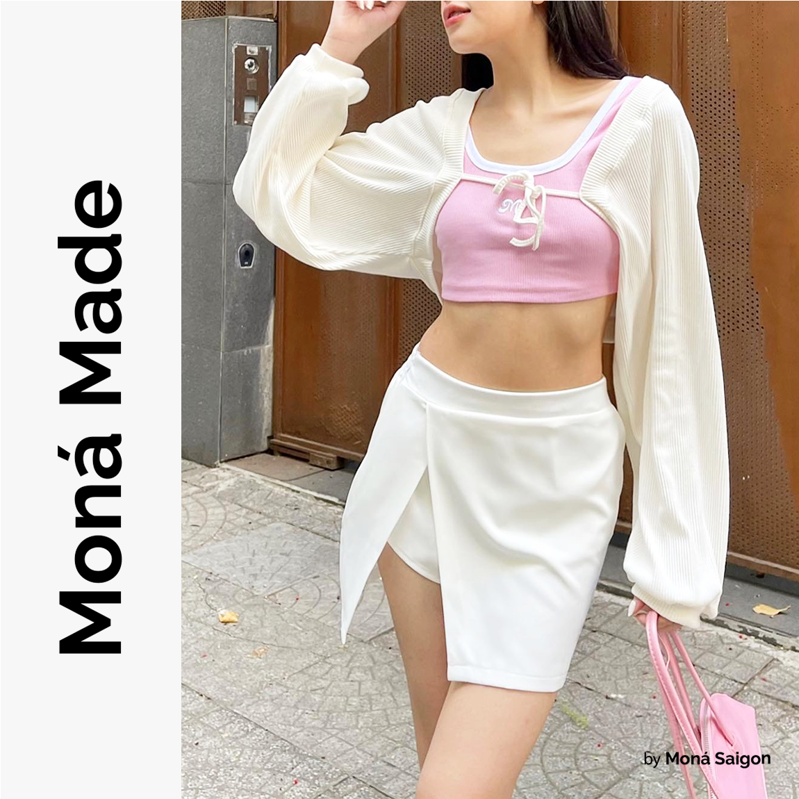 Chân váy ngắn xẻ tà moná - manda