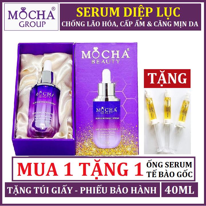 SERUM DIỆP LỤC MOCHA - MUA 1 TẶNG 1 ỐNG SERUM TẾ BÀO GỐC MOCHA - Cấp ẩm, dưỡng da, chống lão hóa da