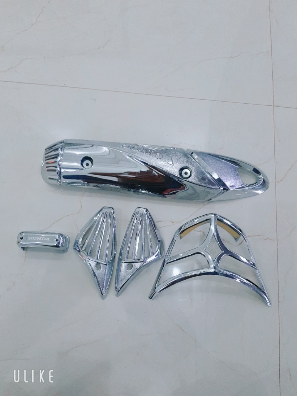 combo 4 món mạ crom cho xe vision 2011 2012 2013