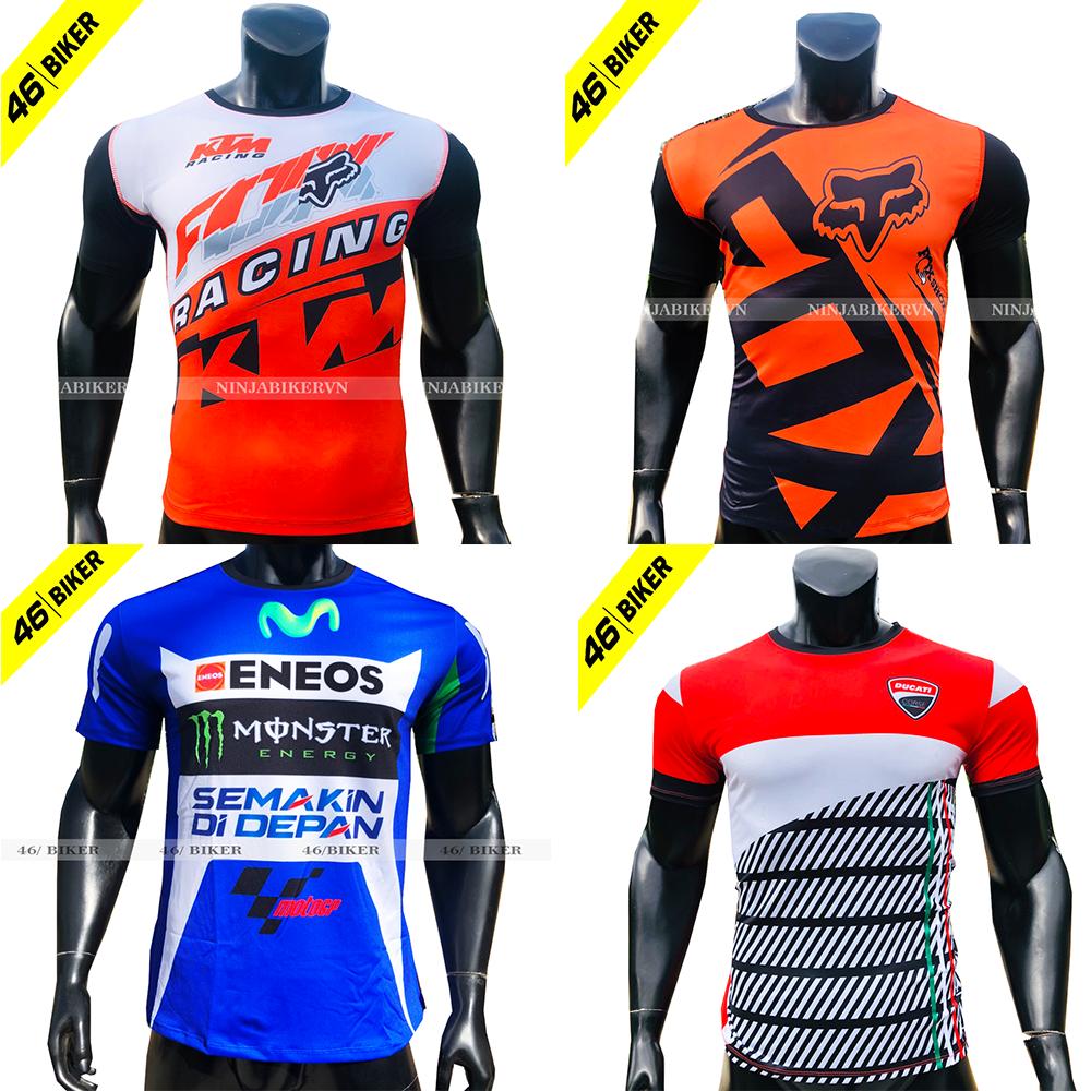 Áo thun xe máy KTM RACING- FOX- DUCATI co giãn 4 chiều