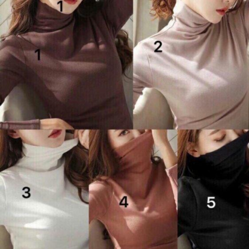 Áo giữ nhiêt lót nỉ đủ cỡ cổ lọ chất đẹp co dãn tốt - LV465