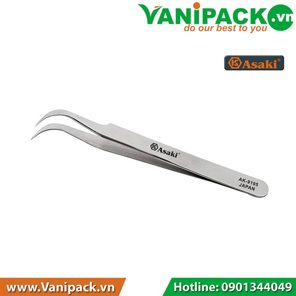 Nhíp gắp linh kiện mũi cong Asaki AK-9195