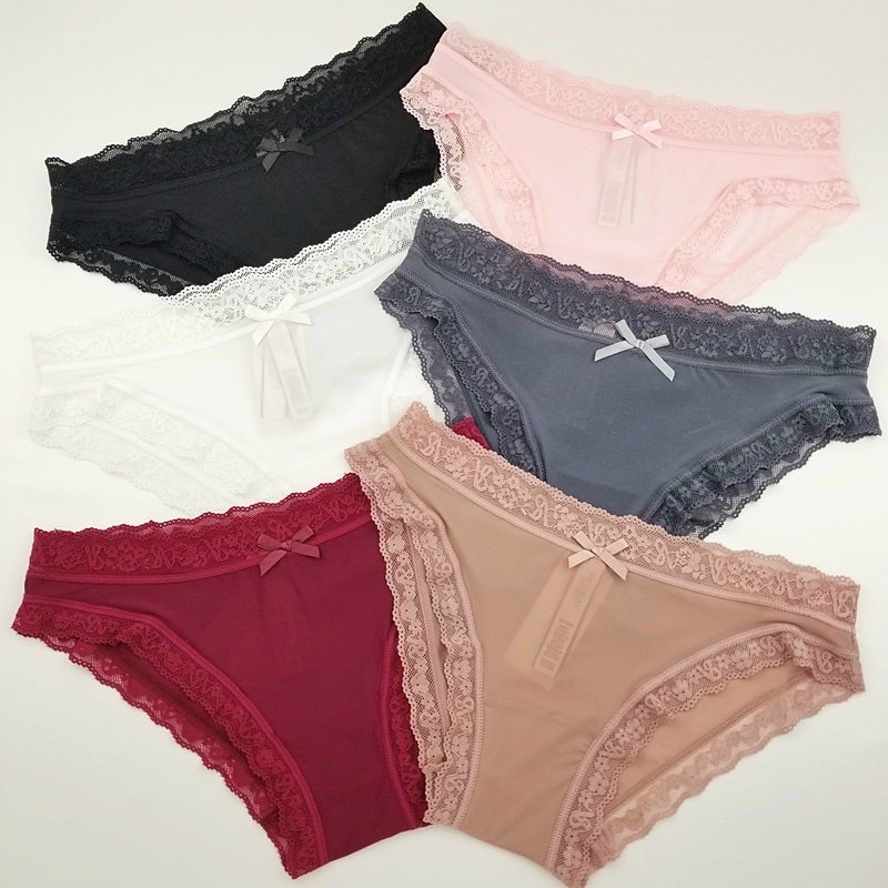 Combo 5 quần lót nữ thun lạnh viền ren big size vs350