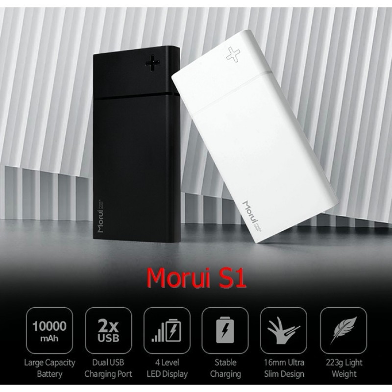 Pin sạc dự phòng Morui S1 Positive Energy 10000mAh, sạc dự phòng morui cao cấp
