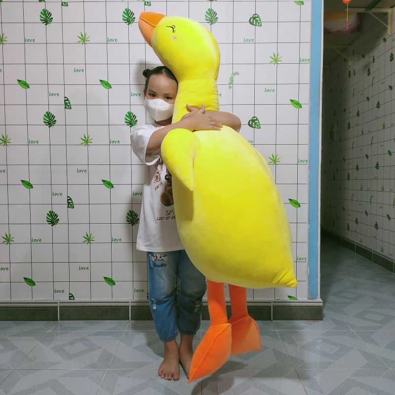 GẤU BÔNG VỊT NẰM VỊT LƯỜI VỊT NGỦ VỊT ĐÁNG YÊU SIZE LỚN KHỔNG LỒ ÔM NGỦ ĐƯỢC