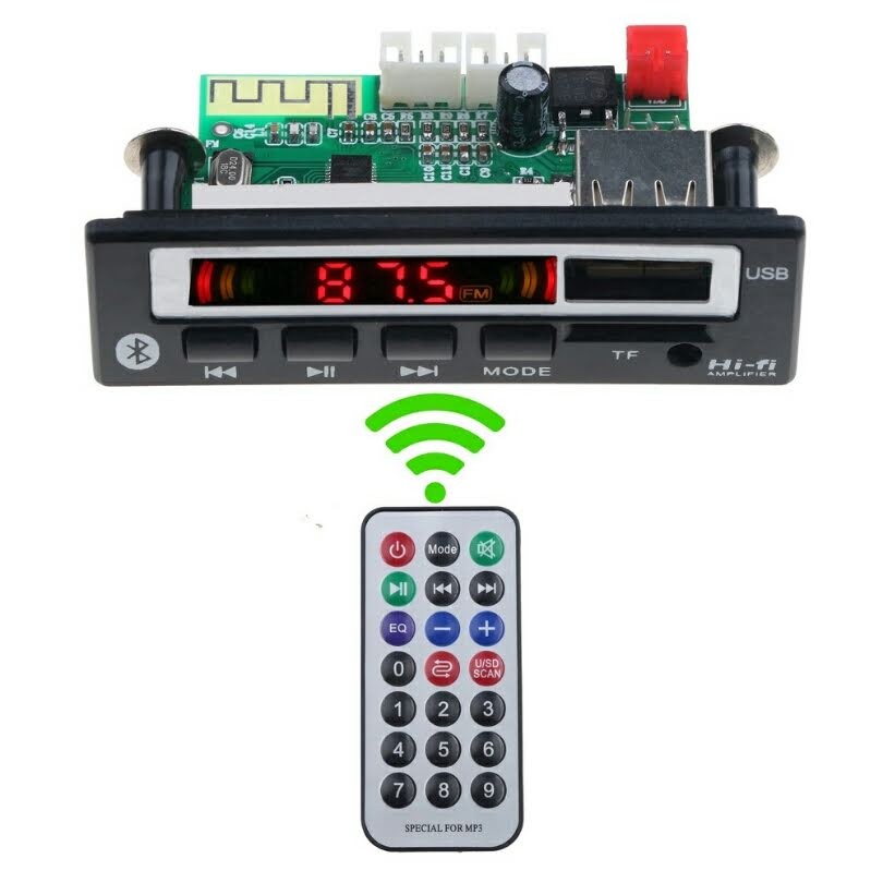 Mạch mp3 bluetooth 5.0 fm 5v - 12v dc hi-fi tf