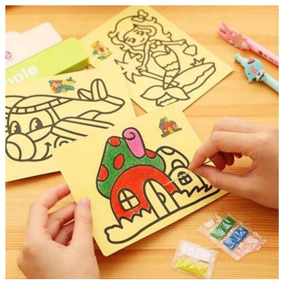 Combo 10 tranh cát khổ A5