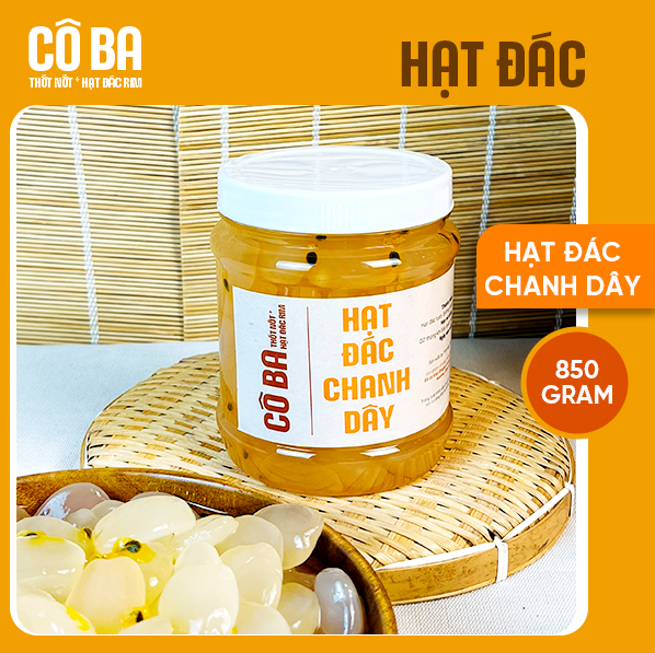 Hạt đác rim chanh dây cô ba loại 850g/500g- sữa chua trái cây, trà trái cây, soda - ăn vặt, topping vị chua ngọt
