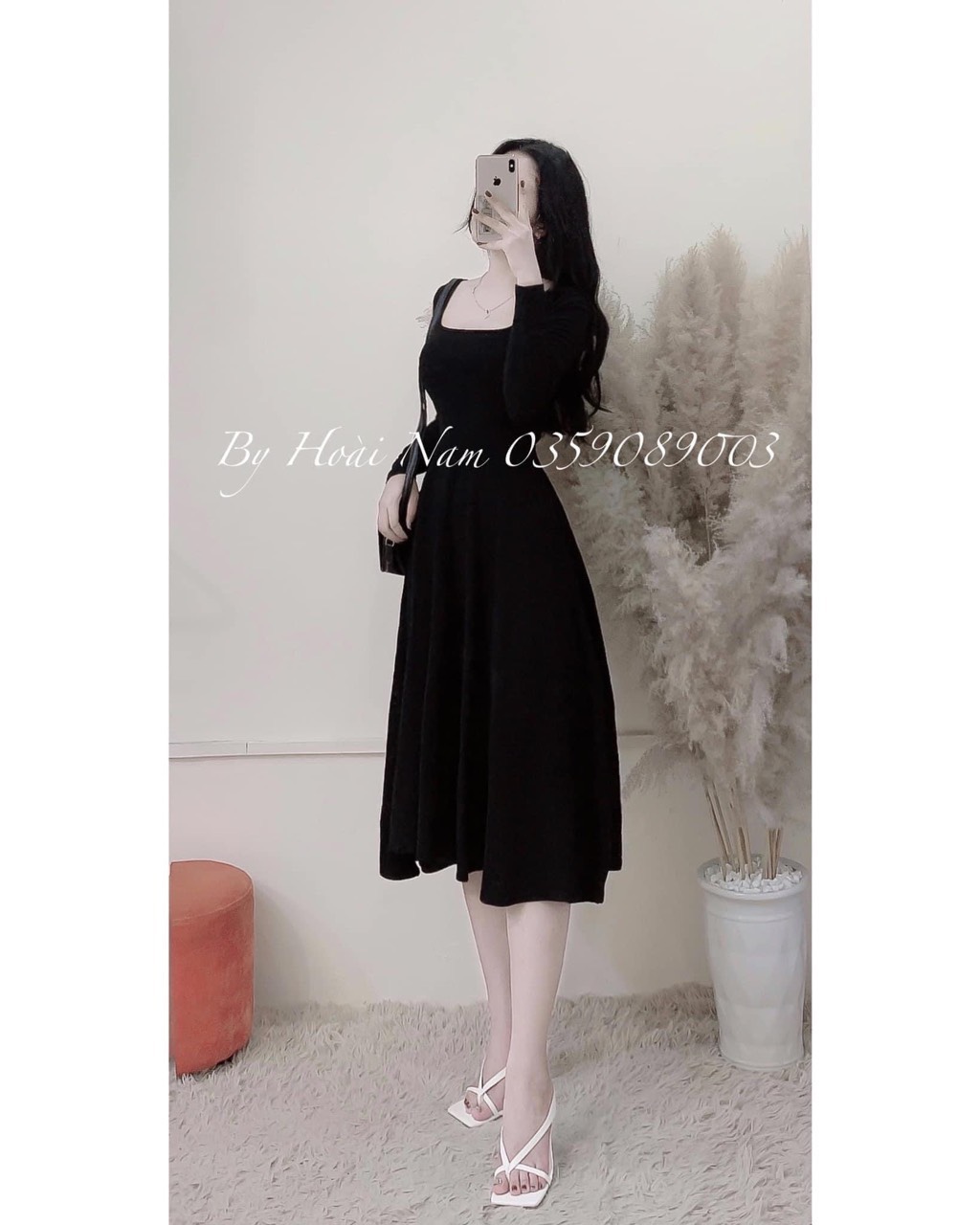 Đầm váy nữ thiết kế dáng dài, Đầm nữ tay dài dáng xòe dự tiệc thanh lịch, Đầm nữ thiết kế cổ vuông dáng dài sang trọng