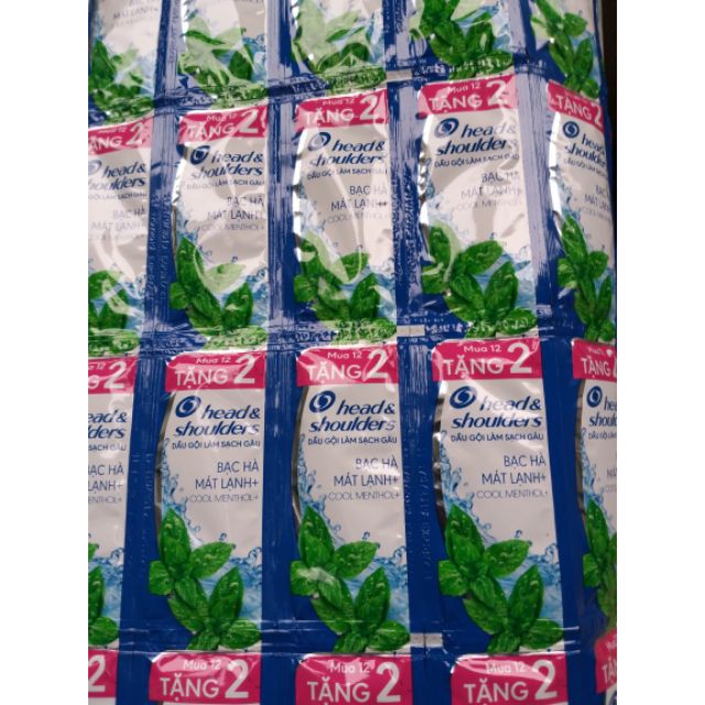 Dầu gội Head & Shoulder Bạc hà dây 12 gói x 6g