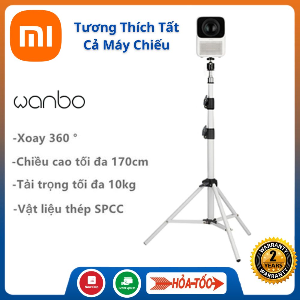 Chân Máy Chiếu Xiaomi Wanbo T2 Max / T2R Max / T6 Max / Free 1.7m Xoay 360 ° 90 ° - Kệ đỡ máy chiếu 3 chân không bánh xe - bảo hành 12 tháng
