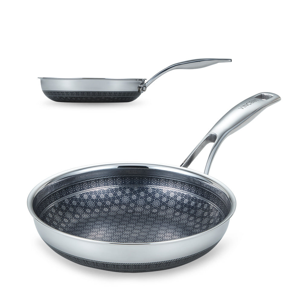 Chảo chống dính 2 mặt Inox 304 Kimscook Blackcube Vincent Hàn Quốc 20cm, bảo hành 2 năm