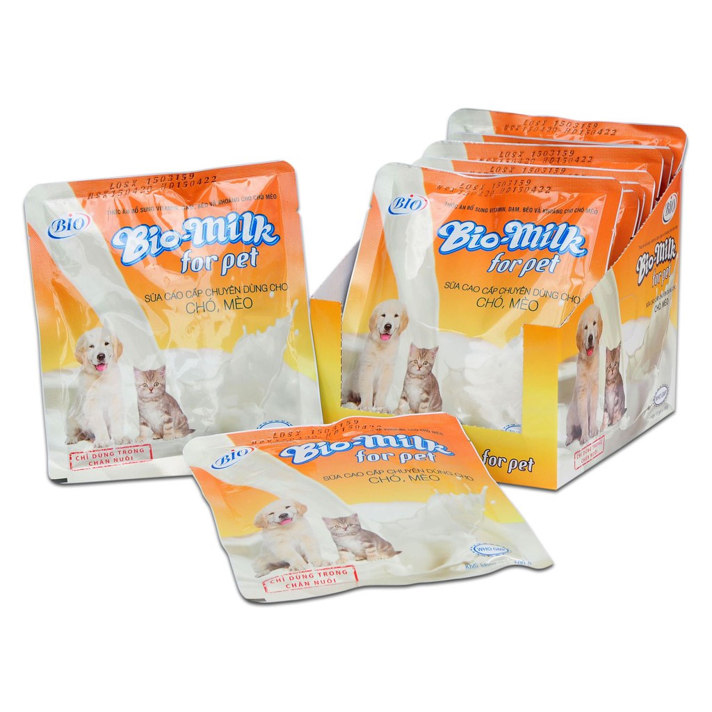 Sữa cho thú cưng chó mèo bio milk gói 100g