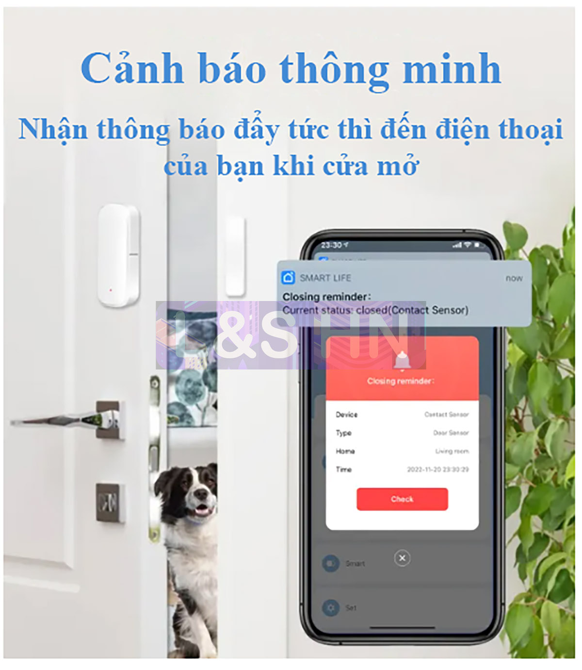 Cảm biến tuya tiếp xúc cửa zigbee/wifi dùng pin aaa, cr2032