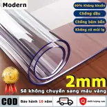 Tấm Trải Bàn PVC Trong Suốt Chống Thấm Nước Chống Dầu Không Cần Giặt Bảng Nhựa Pha Lê Chống Bỏng Bàn
