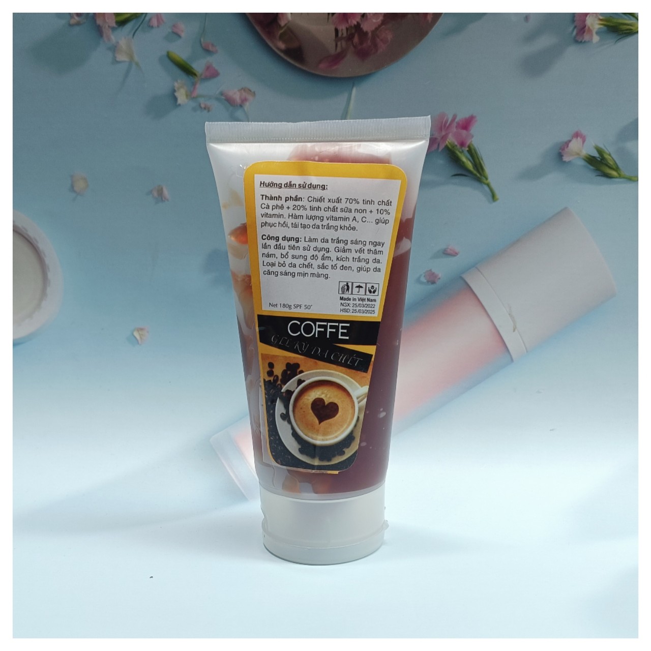 Gel tẩy tế bào chết face và body hương cafe