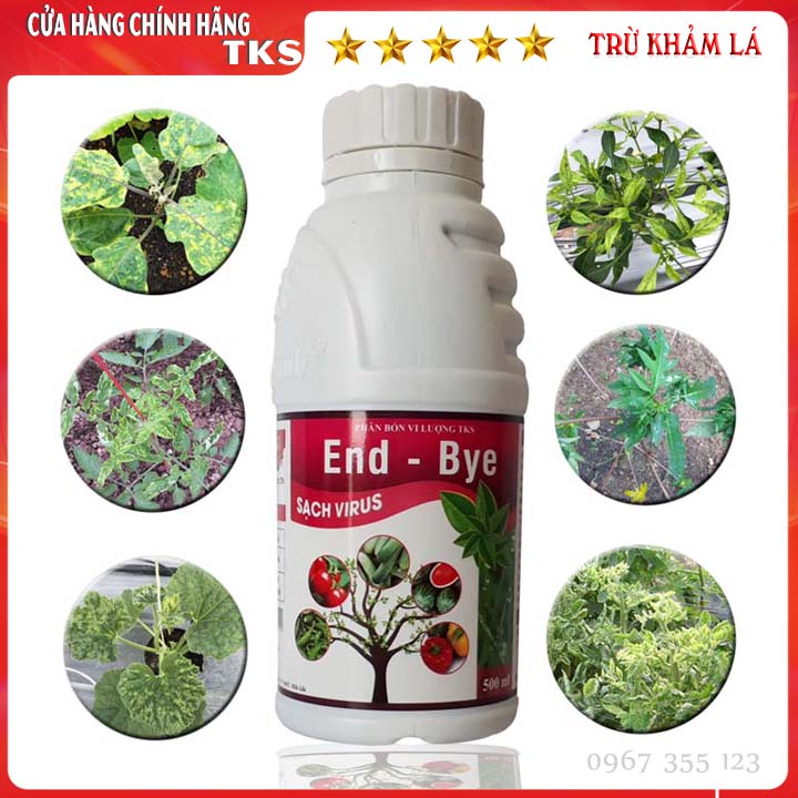 ENDBYE Trừ Khảm Lá,  Diệt Virus Xoăn Ngọn, Chùn Đọt  Sượng Trái  - Hàn Quốc 500ml