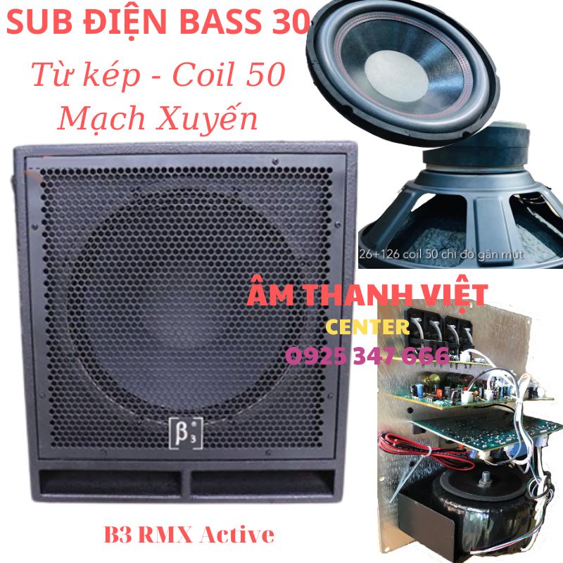 Loa sub điện b3 bass 30 từ kép, coil 51 - mạch xuyến - loa subwoofer - giá 1 chiếc- tặng kèm dây kết nối av 2 đầu sunybo