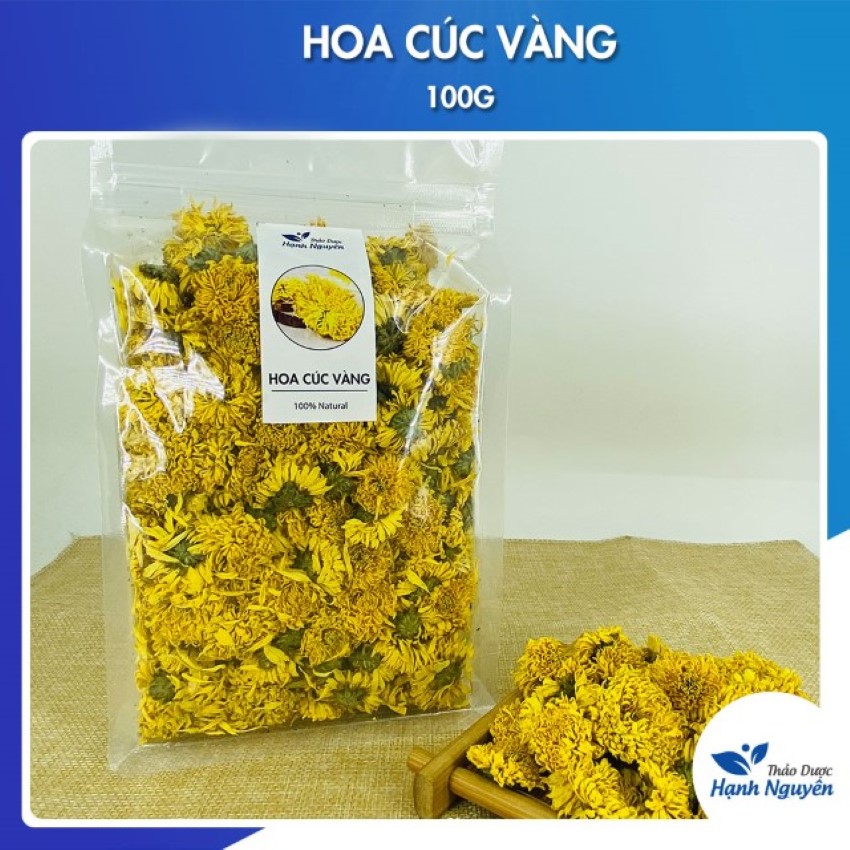Hoa cúc vàng nguyên bông 100g, trà hoa cúc khô, giúp an thần, ngủ ngon, đẹp da, dưỡng nhan - Thảo Dược Hạnh Nguyên