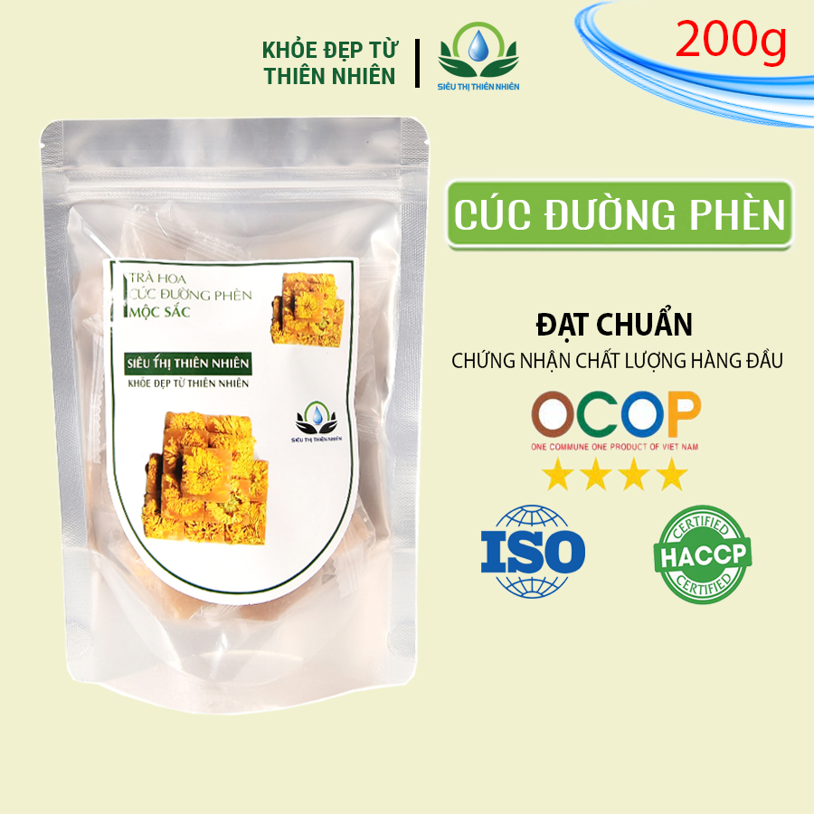 Trà hoa cúc đường phèn mộc sắc 200g
