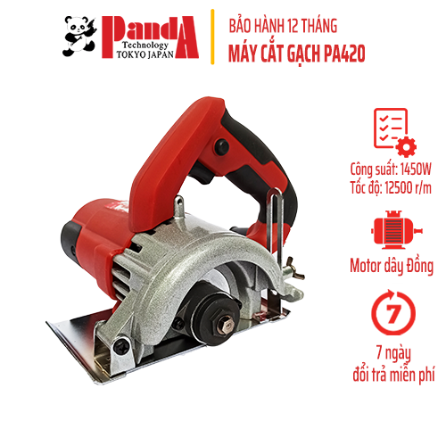 Máy cắt gạch, cắt đá Panda PA420, Công suất 1450W, Lưỡi 110mm, Bảo hành 12 tháng