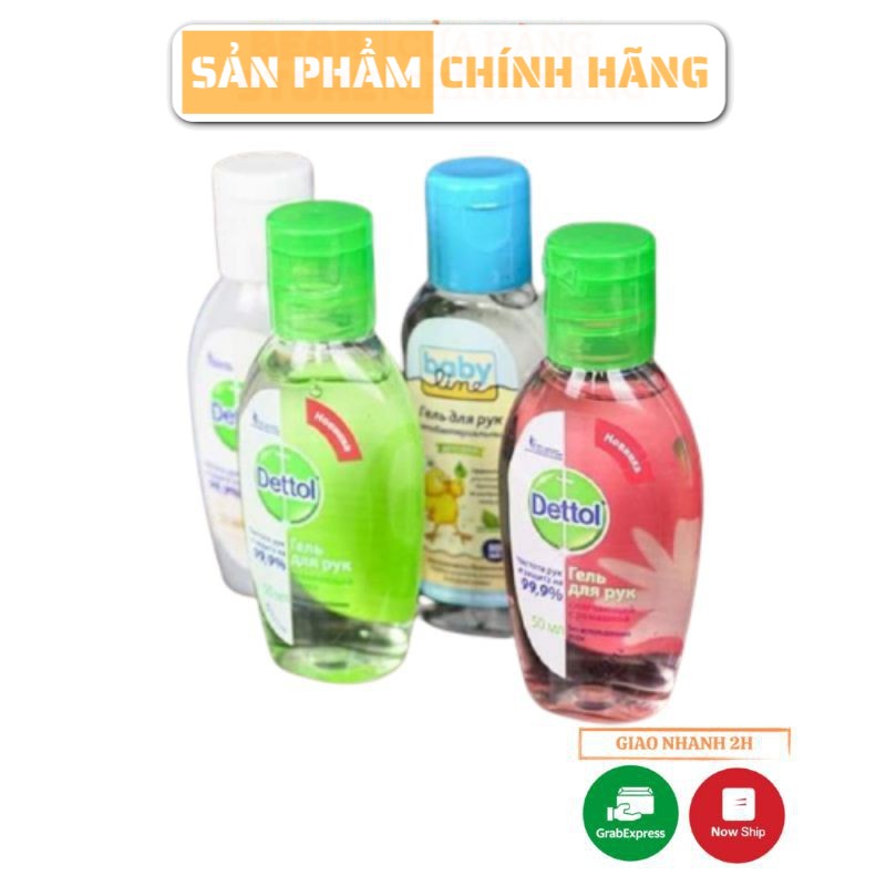 Nước rửa tay khô dettol 50ml nga
