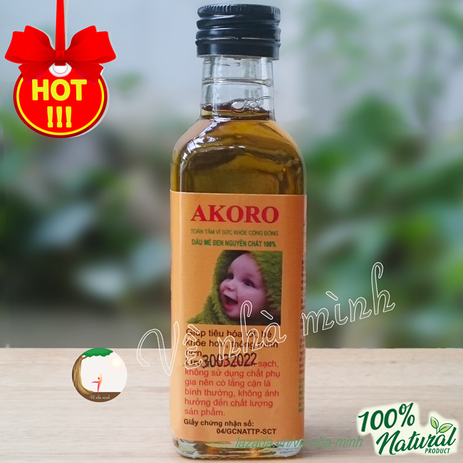 [HCM]DẦU MÈ NGUYÊN CHẤT AKORO CHO BÉ 100% tự nhiên từ thực vật 100ML ( Dầu vừng nguyên chất tự nhiên cho bé ăn dặm ) về nhà mình shop