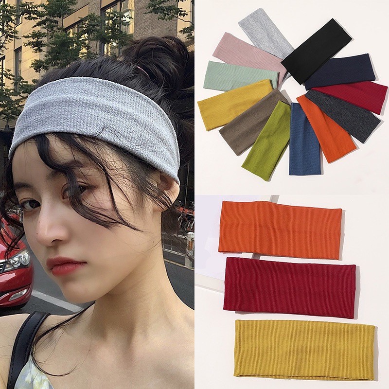 Băng đô len mềm mịn co giãn headband