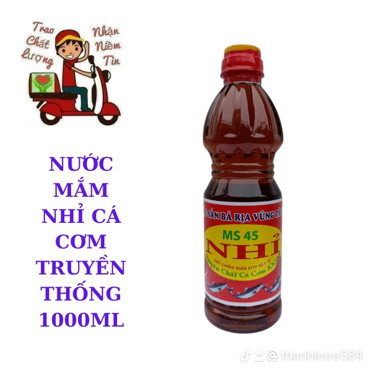 Nước Mắm Nhỉ Cá Cơm - Nước Chấm NGỌC NHƯ 1000ml - Combo 2 chai - Nước mắm hảo hạng