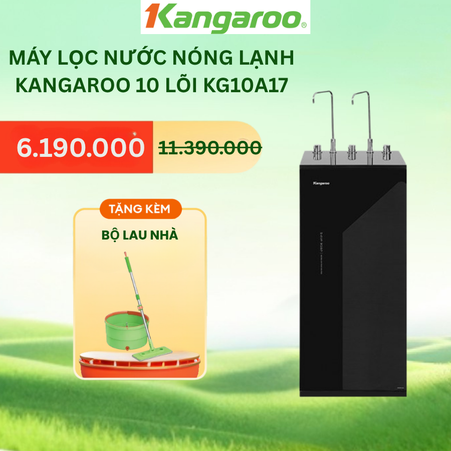 [LẮP ĐẶT MIỄN PHÍ] Máy lọc nước nóng lạnh Kangaroo KG10A17 - Hydrogen 10 Lõi Lọc