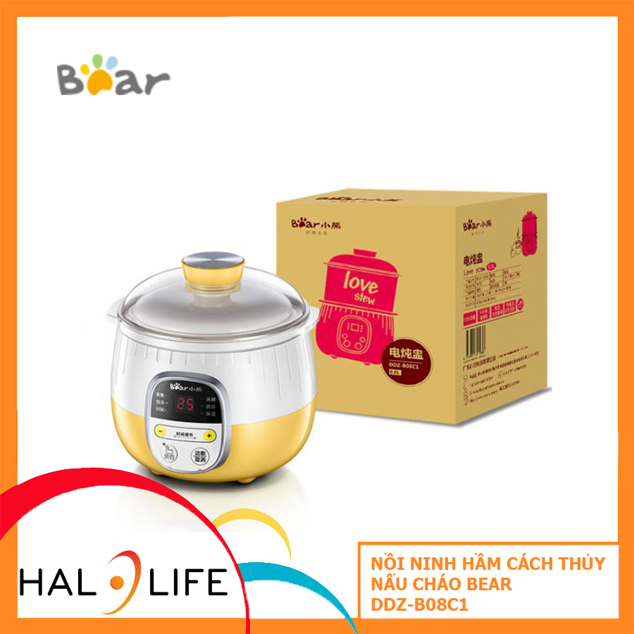 Nồi ninh hầm cách thủy nấu cháo bear ddz-b08c1