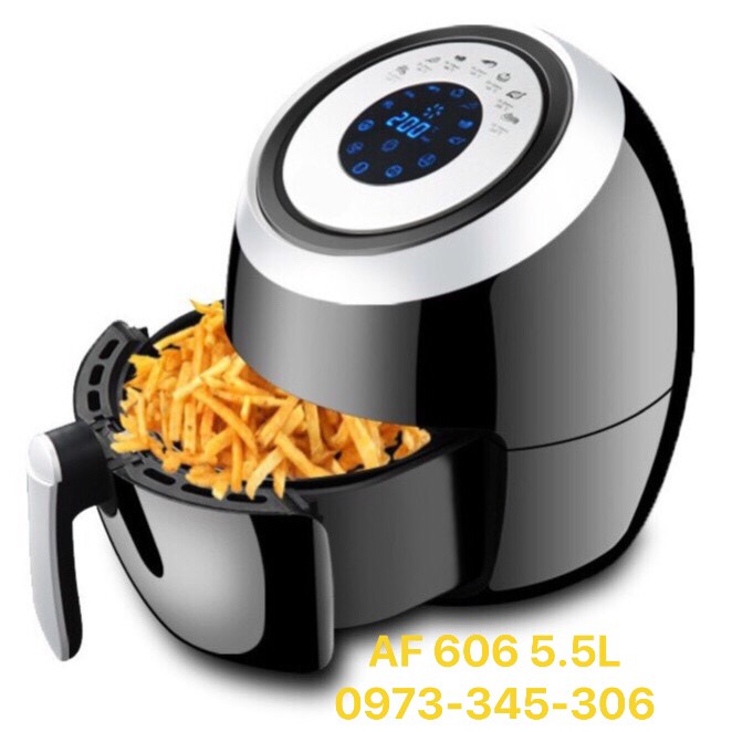Nồi chiên không dầu keshuai model af606 1500w dung tích 5.5l điều khiển cảm ứng bảo hành 12 tháng