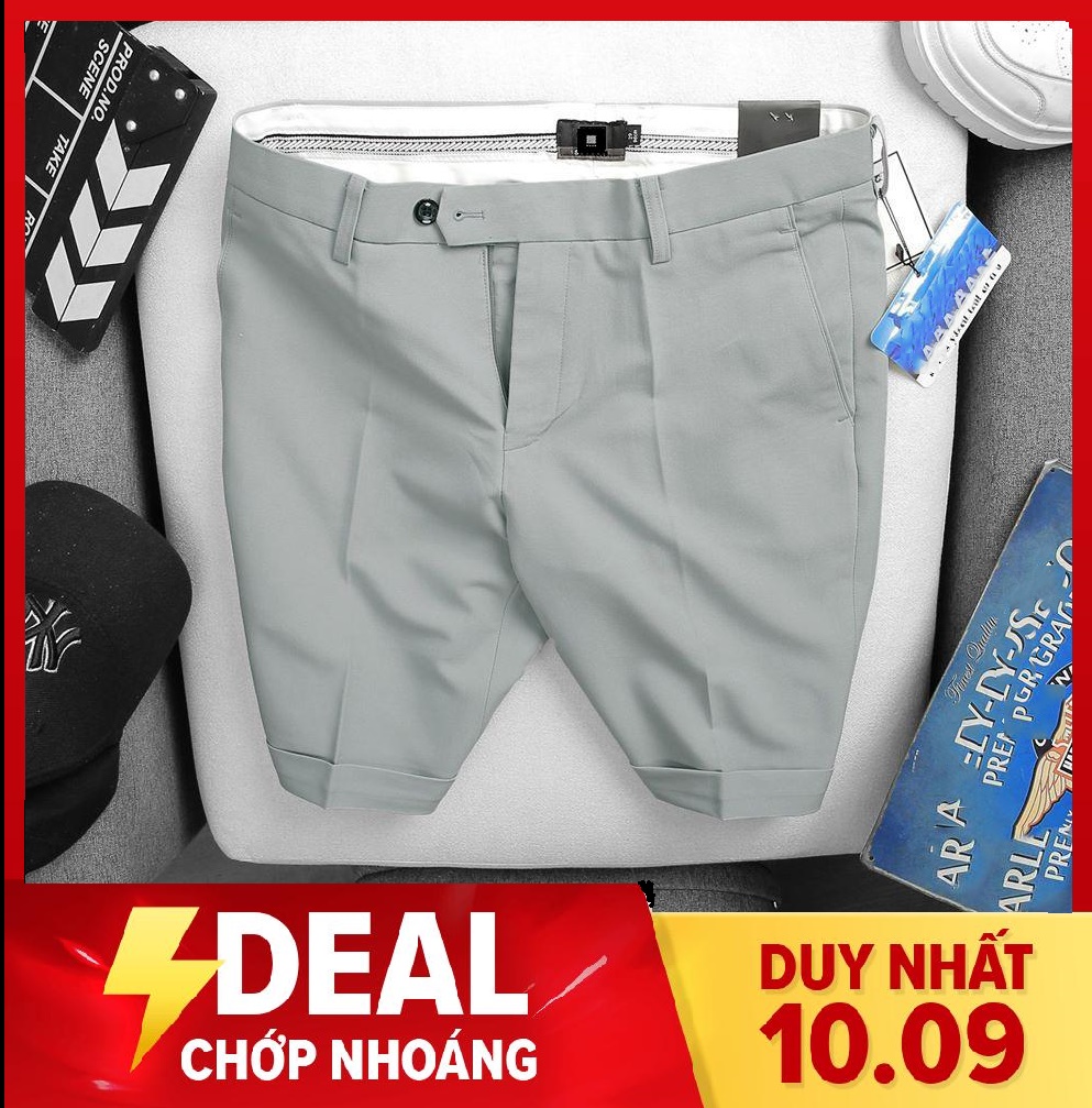 Quần short nam cao cấp không nhăn, quần tây nam dáng ngắn, quần vải nam Hàn Quốc kiểu dáng trẻ trung