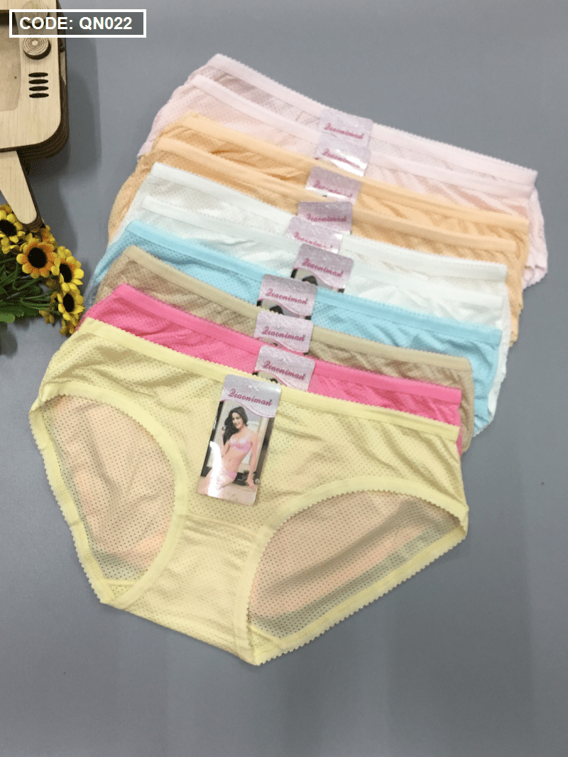 BỘ 5 chiếc quần lót nữ cotton Thái thông hơi - thấm hút và giãn 4 chiều tốt, KHÁNG KHUẨN cho chị em phụ nữ
