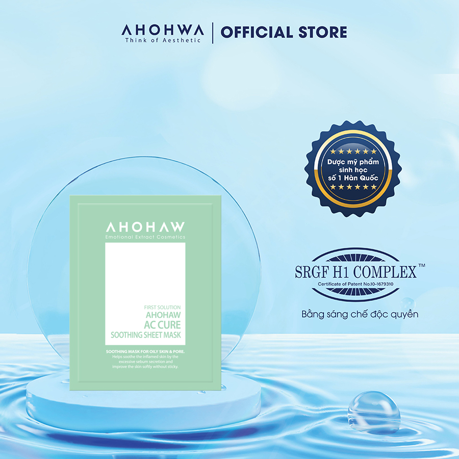 Mặt nạ giấy dưỡng da mụn ahohwa ac cure shooting sheet mask