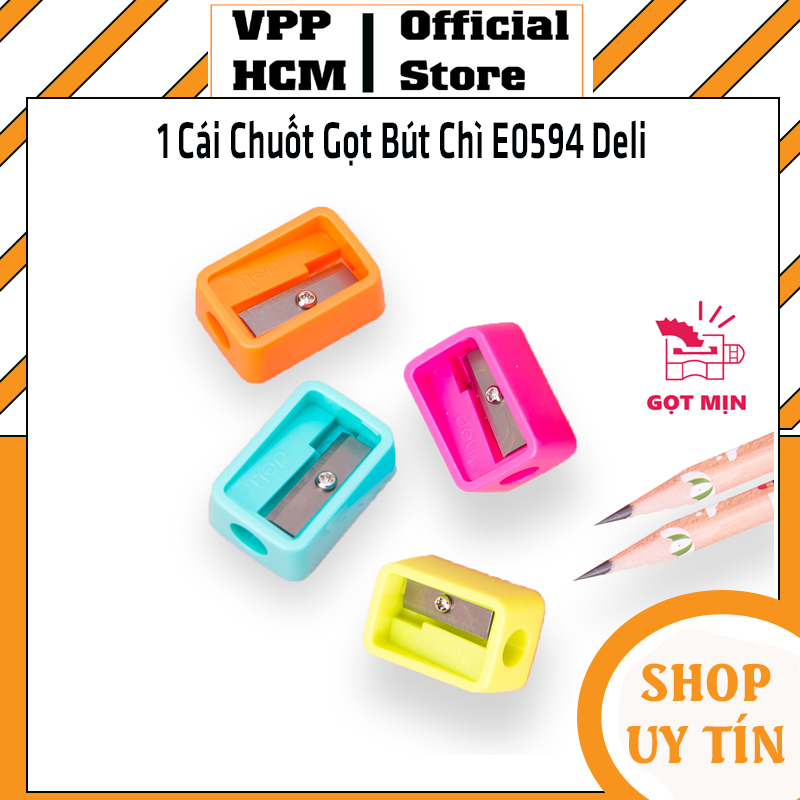 1 cái chuốt gọt bút chì e0594 deli nhiều màu sắc
