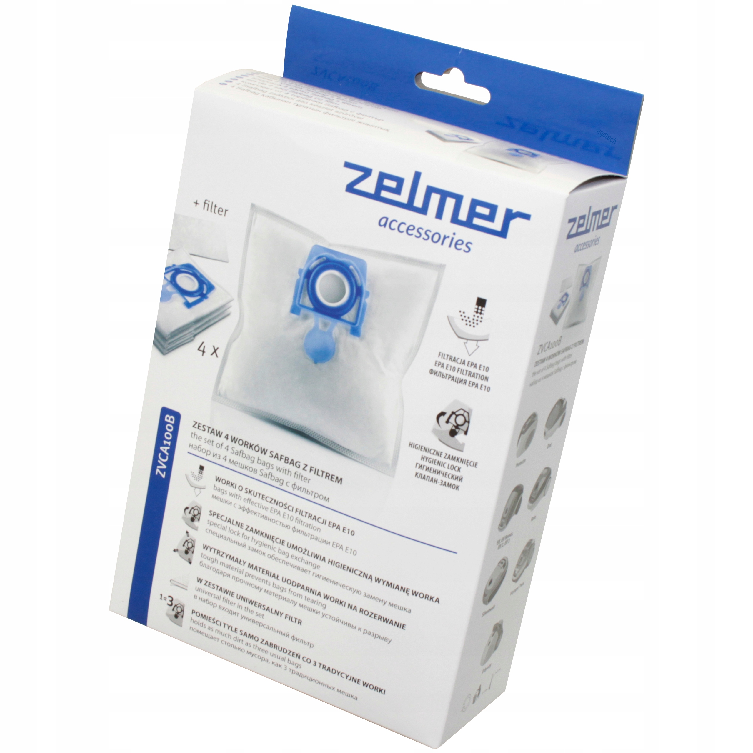 Túi bụi máy hút bụi Zelmer ZVCA100B vải sợi , phụ kiện máy hút bụi