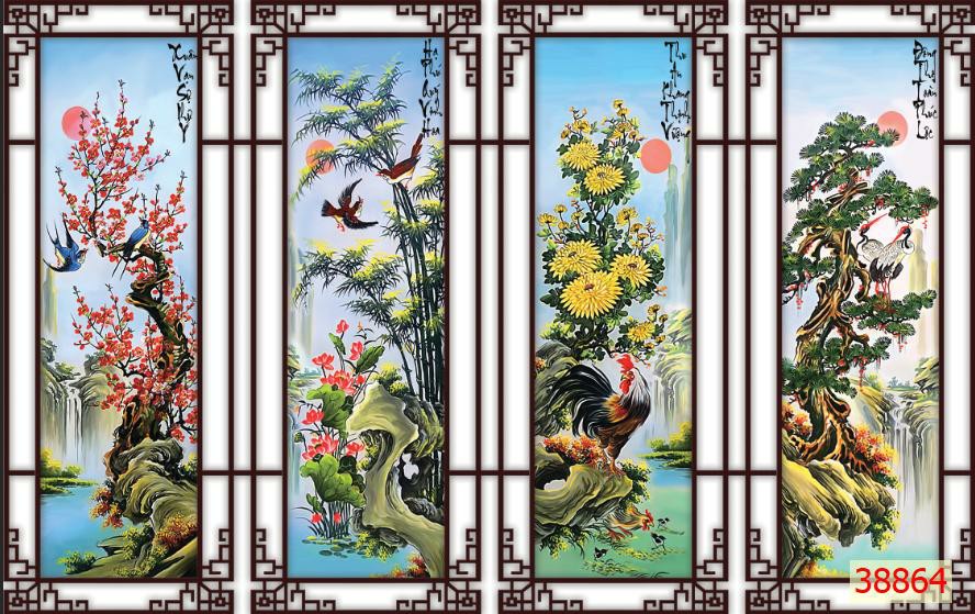 tranh dán tường 3D sơn thủy mã đáo thành công tranh ban thờ tranh thuận buồm tranh phòng ngủ tranh phòng khách phong cảnh thiên nhiên sông núi thú rừng có keo sẵn rẻ đẹp kích thước 60cmx90cm và 80cmx120cm và 100cmx150cm in theo yêu cầu