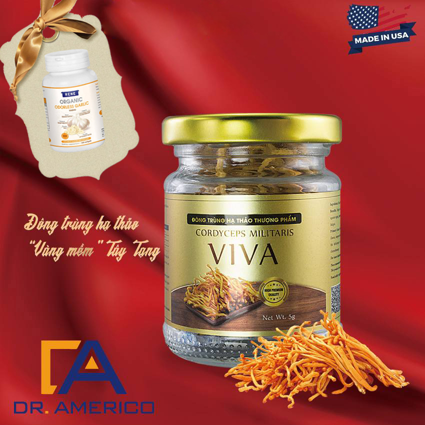 Đông Trùng Hạ Thảo Thượng Phẩm ViVa 10g và 5g Tặng kèm tinh dầu tỏi Rene[Bồi bổ cơ thể, chống suy nhược; Tăng cường hệ miễn dịch; Cải thiện sinh lý nam giới]