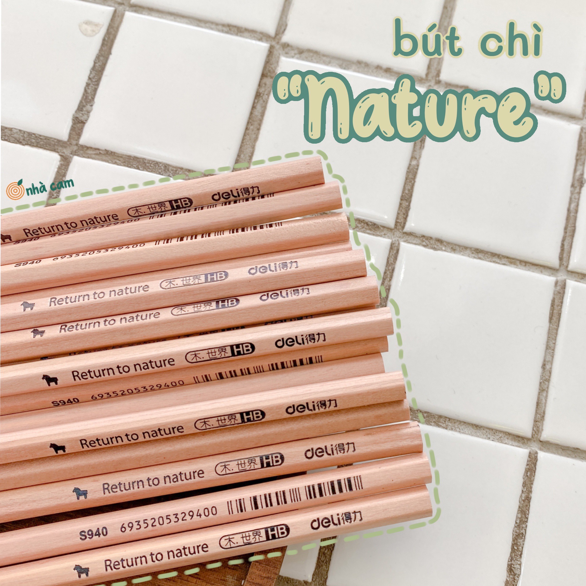 Bút chì gỗ nature deli nhà cam