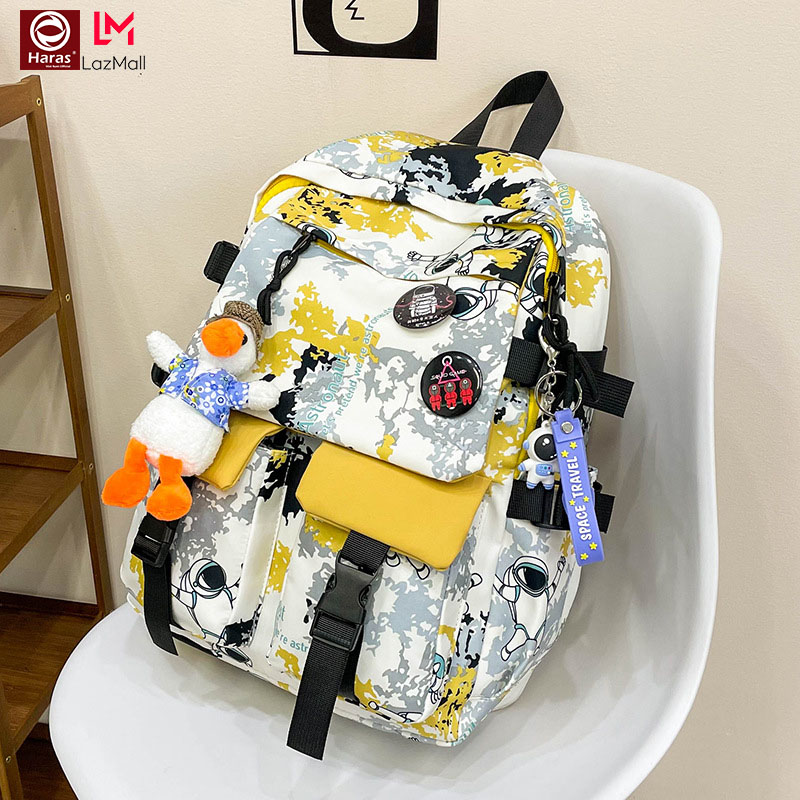 Balo ulzzang thời trang họa tiết phong cách hàn quốc haras hrs306